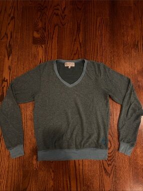 Wildfox Heathered Teal V-Neck Sweater
